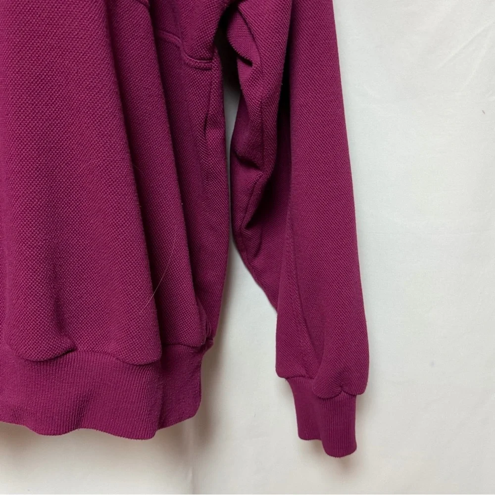 Vintage Bugle Boy Quarter Zip Sweatshirt Mens L XL Magenta 90s Y2K Pullover - Picture 5 of 9